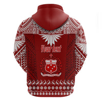 Personalised Toa Samoa Christmas Hoodie Samoa Siva Tau Manuia Le Kerisimasi Red Vibe - Wonder Print Shop