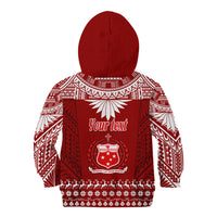 Personalised Toa Samoa Christmas Kid Hoodie Samoa Siva Tau Manuia Le Kerisimasi Red Vibe - Wonder Print Shop