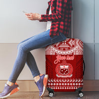 Personalised Toa Samoa Christmas Luggage Cover Samoa Siva Tau Manuia Le Kerisimasi Red Vibe - Wonder Print Shop