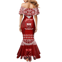 Personalised Toa Samoa Christmas Mermaid Dress Samoa Siva Tau Manuia Le Kerisimasi Red Vibe - Wonder Print Shop