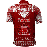 Personalised Toa Samoa Christmas Polo Shirt Samoa Siva Tau Manuia Le Kerisimasi Red Vibe - Wonder Print Shop