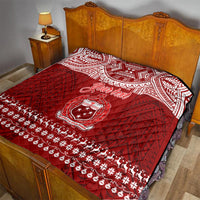 Personalised Toa Samoa Christmas Quilt Samoa Siva Tau Manuia Le Kerisimasi Red Vibe - Wonder Print Shop