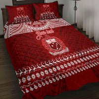 Personalised Toa Samoa Christmas Quilt Bed Set Samoa Siva Tau Manuia Le Kerisimasi Red Vibe - Wonder Print Shop