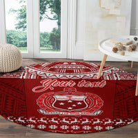 personalised-toa-samoa-christmas-round-carpet-samoa-siva-tau-manuia-le-kerisimasi-red-vibe