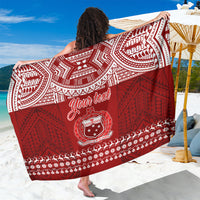 Personalised Toa Samoa Christmas Sarong Samoa Siva Tau Manuia Le Kerisimasi Red Vibe - Wonder Print Shop