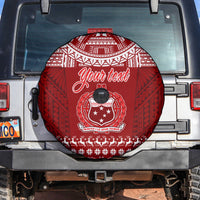 Personalised Toa Samoa Christmas Spare Tire Cover Samoa Siva Tau Manuia Le Kerisimasi Red Vibe - Wonder Print Shop
