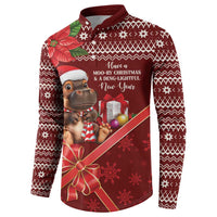 Funny Moo Deng Christmas Button Sweatshirt LT9 - Wonder Print Shop