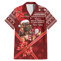Funny Moo Deng Christmas Family Matching Mermaid Dress and Hawaiian Shirt LT9 - Wonder Print Shop