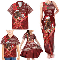 Funny Moo Deng Christmas Family Matching Tank Maxi Dress and Hawaiian Shirt - Wonder Print Shop