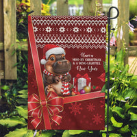 Funny Moo Deng Christmas Garden Flag - Wonder Print Shop