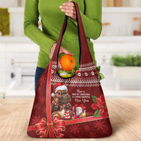 Funny Moo Deng Christmas Grocery Bag