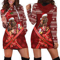 Funny Moo Deng Christmas Hoodie Dress - Wonder Print Shop
