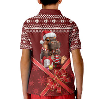 Funny Moo Deng Christmas Kid Polo Shirt - Wonder Print Shop
