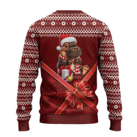 Funny Moo Deng Christmas Ugly Christmas Sweater - Wonder Print Shop