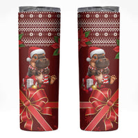 Funny Moo Deng Christmas Skinny Tumbler - Wonder Print Shop
