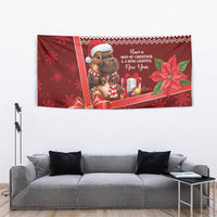 Funny Moo Deng Christmas Tapestry - Wonder Print Shop