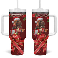 Funny Moo Deng Christmas Tumbler With Handle - Wonder Print Shop