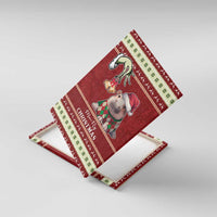 Moo Deng Moo-Ry Christmas Canvas Wall Art Santa Baby Pygmy Hippo LT9 - Wonder Print Shop