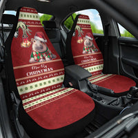 Moo Deng Moo-Ry Christmas Car Seat Cover Santa Baby Pygmy Hippo LT9 - Wonder Print Shop