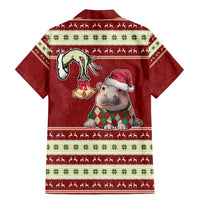 Moo Deng Moo-Ry Christmas Family Matching Mermaid Dress and Hawaiian Shirt Santa Baby Pygmy Hippo LT9 - Wonder Print Shop