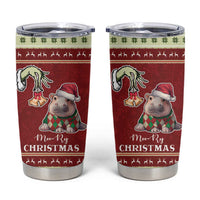 Moo Deng Moo-Ry Christmas Tumbler Cup Santa Baby Pygmy Hippo - Wonder Print Shop