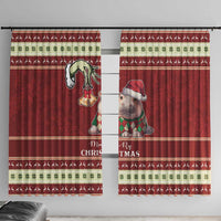 Moo Deng Moo-Ry Christmas Window Curtain Santa Baby Pygmy Hippo - Wonder Print Shop