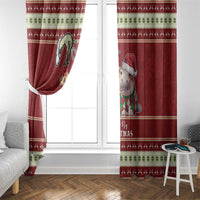 Moo Deng Moo-Ry Christmas Window Curtain Santa Baby Pygmy Hippo - Wonder Print Shop