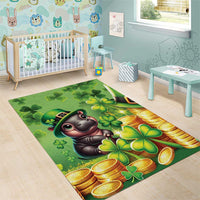 Leprechaun Moo Deng St Patricks Day Area Rug LT9 - Wonder Print Shop