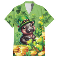 Leprechaun Moo Deng St Patricks Day Family Matching Off Shoulder Maxi Dress and Hawaiian Shirt LT9 - Wonder Print Shop