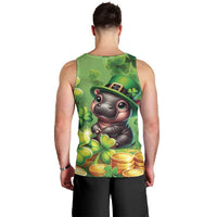Leprechaun Moo Deng St Patricks Day Men Tank Top - Wonder Print Shop