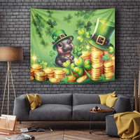 Leprechaun Moo Deng St Patricks Day Tapestry - Wonder Print Shop