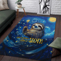 Sloth Life Is The Best Life Area Rug with Starry Night Sky LT9 - Wonder Print Shop
