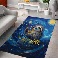 Sloth Life Is The Best Life Area Rug with Starry Night Sky LT9 - Wonder Print Shop