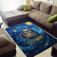Sloth Life Is The Best Life Area Rug with Starry Night Sky LT9 - Wonder Print Shop