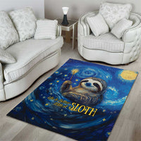 Sloth Life Is The Best Life Area Rug with Starry Night Sky LT9 - Wonder Print Shop