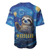 Sloth Life Is The Best Life Baseball Jersey with Starry Night Sky LT9 - Wonder Print Shop