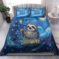 Sloth Life Is The Best Life Bedding Set with Starry Night Sky LT9 - Wonder Print Shop