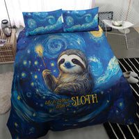 Sloth Life Is The Best Life Bedding Set with Starry Night Sky LT9 - Wonder Print Shop