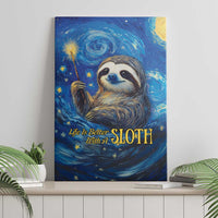 Sloth Life Is The Best Life Canvas Wall Art with Starry Night Sky LT9 - Wonder Print Shop