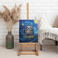 Sloth Life Is The Best Life Canvas Wall Art with Starry Night Sky LT9 - Wonder Print Shop