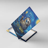 Sloth Life Is The Best Life Canvas Wall Art with Starry Night Sky LT9 - Wonder Print Shop
