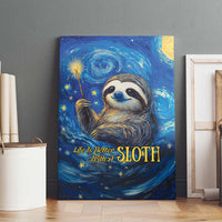 Sloth Life Is The Best Life Canvas Wall Art with Starry Night Sky LT9 - Wonder Print Shop