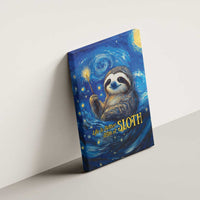 Sloth Life Is The Best Life Canvas Wall Art with Starry Night Sky LT9 - Wonder Print Shop