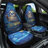 Sloth Life Is The Best Life Car Seat Cover with Starry Night Sky LT9 - Wonder Print Shop