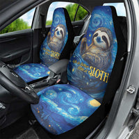 Sloth Life Is The Best Life Car Seat Cover with Starry Night Sky LT9 - Wonder Print Shop