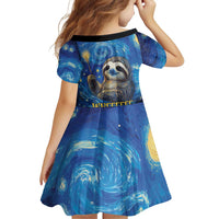 Sloth Life Is The Best Life Family Matching Puletasi and Hawaiian Shirt with Starry Night Sky - Wonder Print Shop