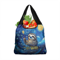 Sloth Life Is The Best Life Grocery Bag with Starry Night Sky
