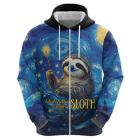 Sloth Life Is The Best Life Hoodie with Starry Night Sky - Wonder Print Shop