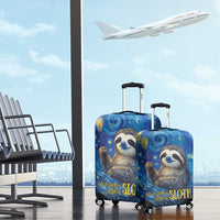 Sloth Life Is The Best Life Luggage Cover with Starry Night Sky - Wonder Print Shop