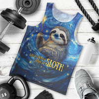 Sloth Life Is The Best Life Men Tank Top with Starry Night Sky - Wonder Print Shop